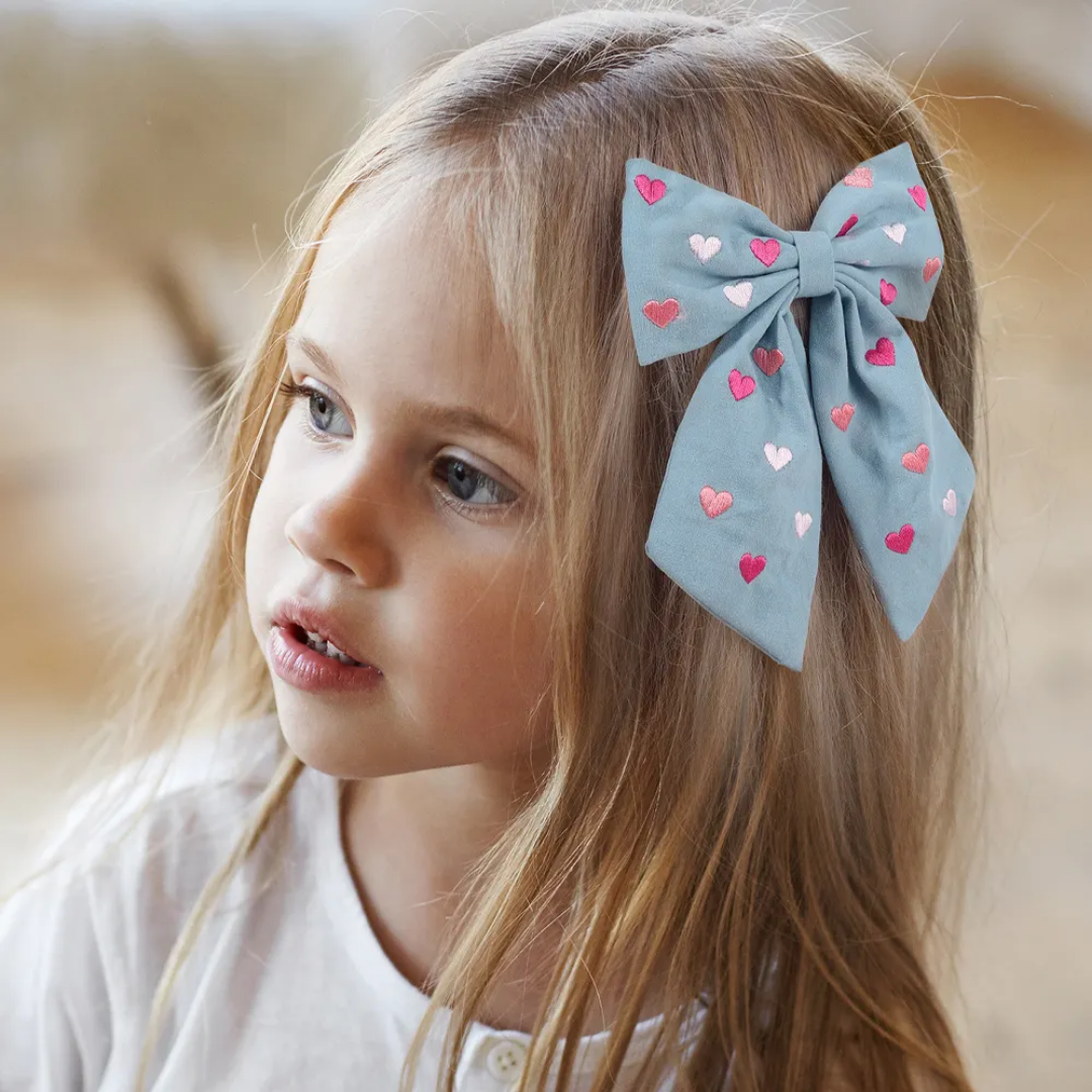 Embroidered Bow Baratte Pin