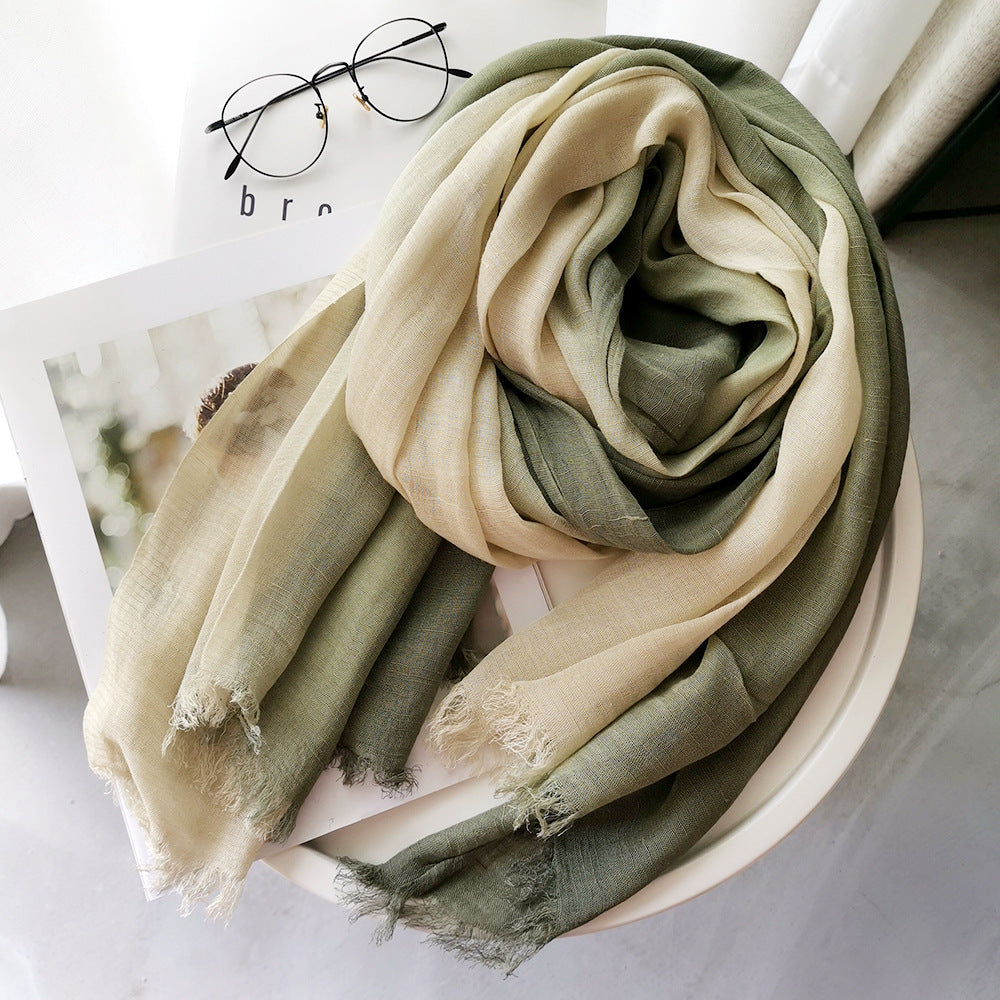 Dania Ombre Military Cotton Linen Stole