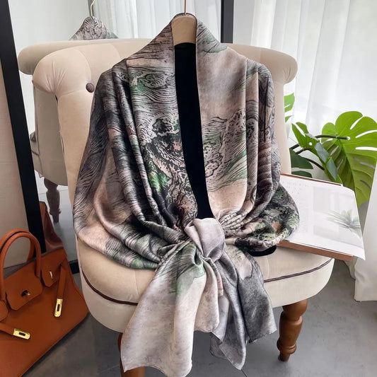 Thyme Cloud Silk Stole