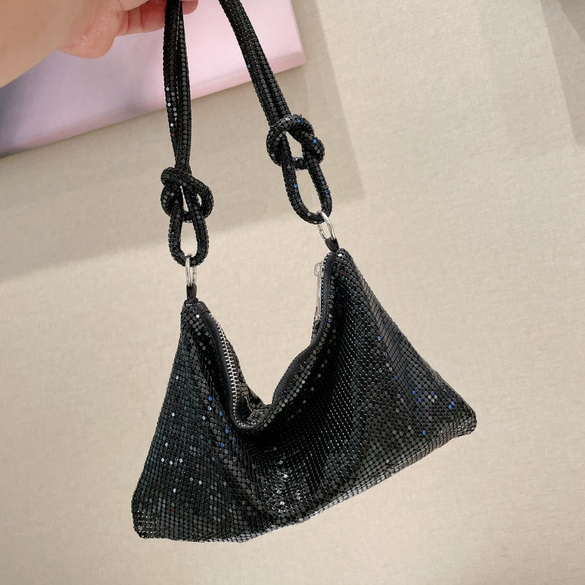 Lucia Metallic Bag (Black)