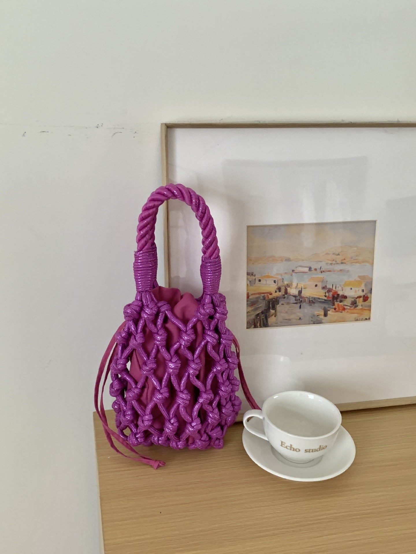 Twine Handbag (Purple)