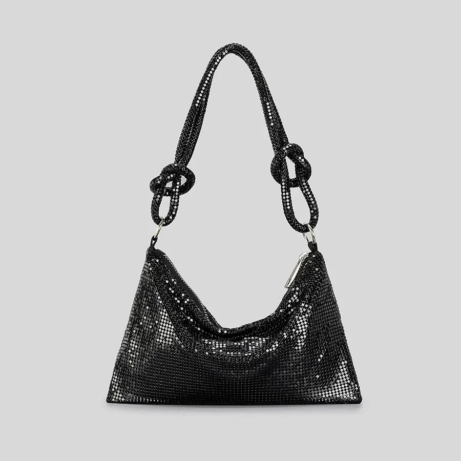 Lucia Metallic Bag (Black)
