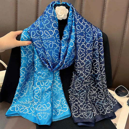 Ocean Script Silk Stole