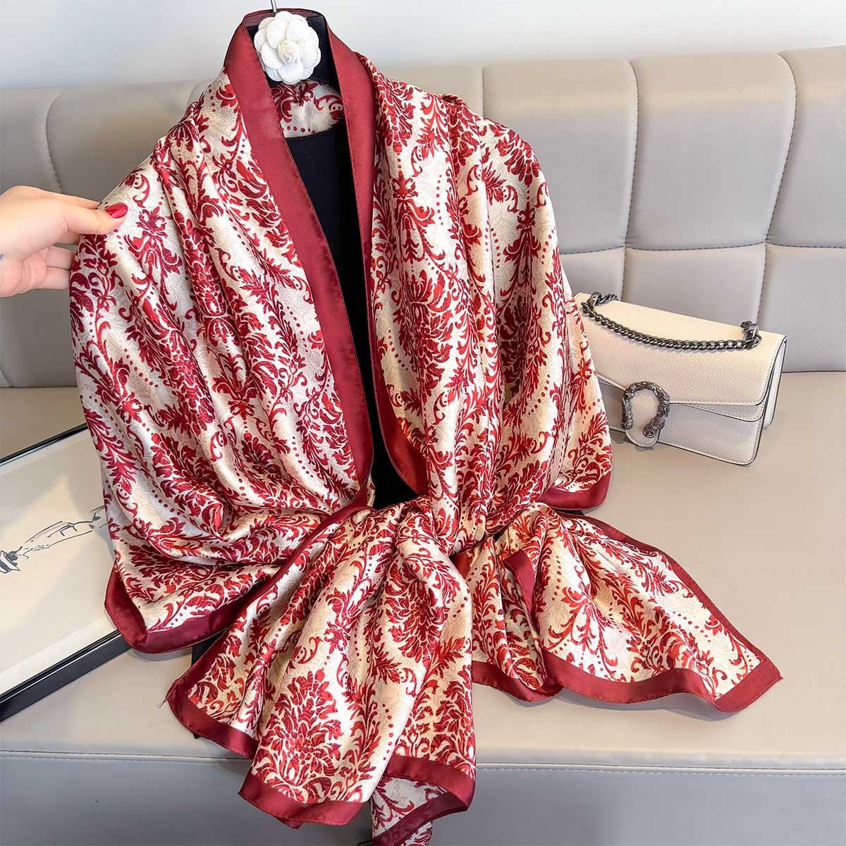 Rouge Drift Silk Stole