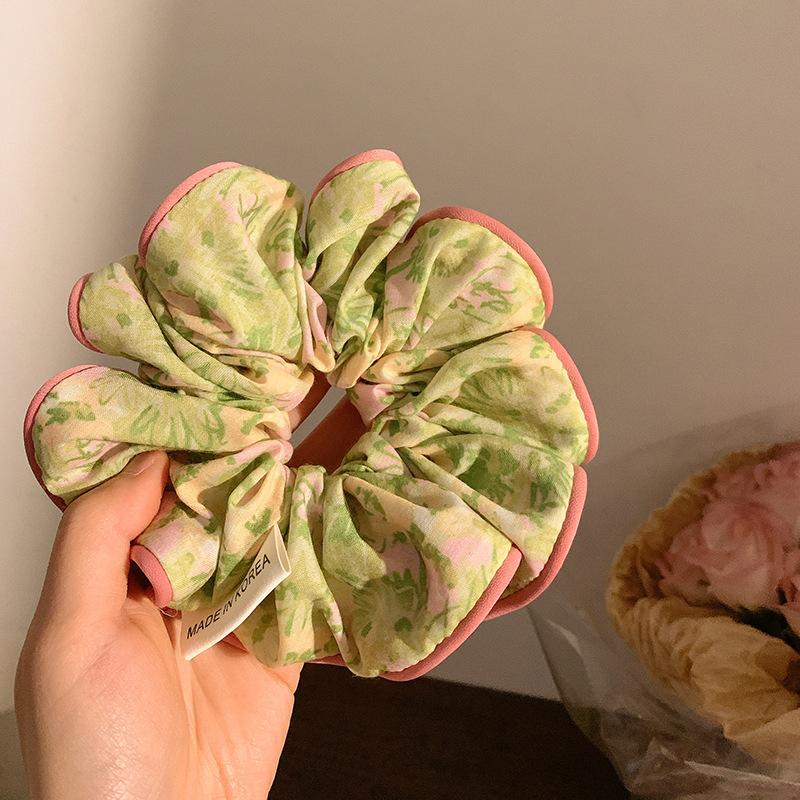 Floral Fabric Scrunchie