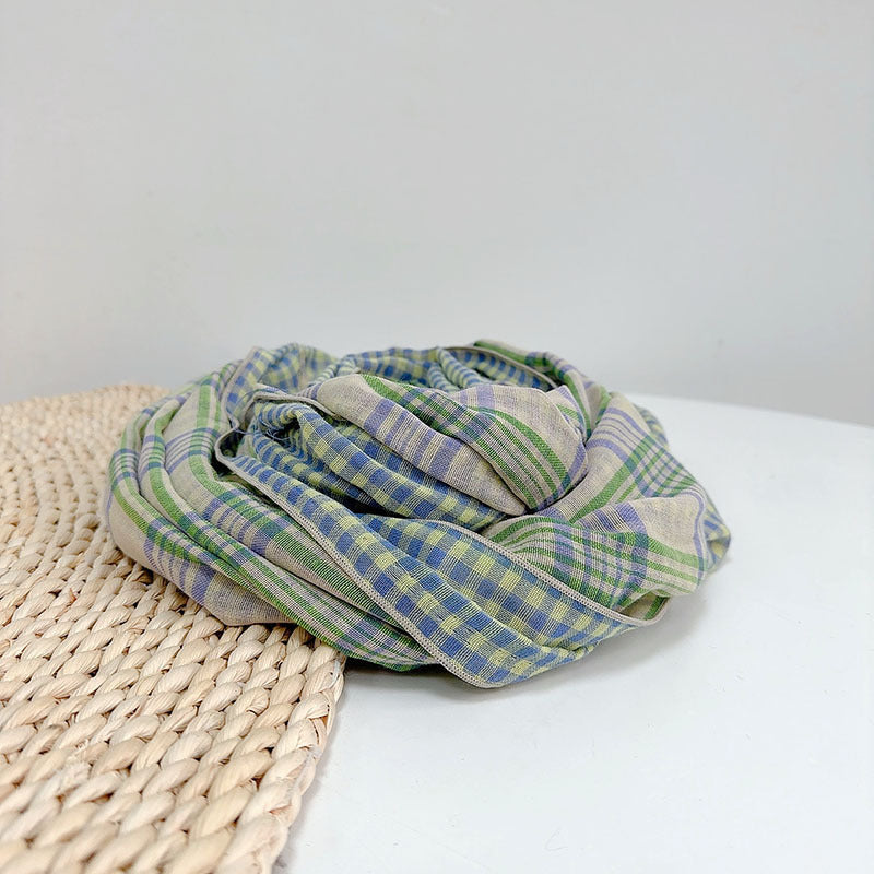 British Green Double sided Cotton Stole