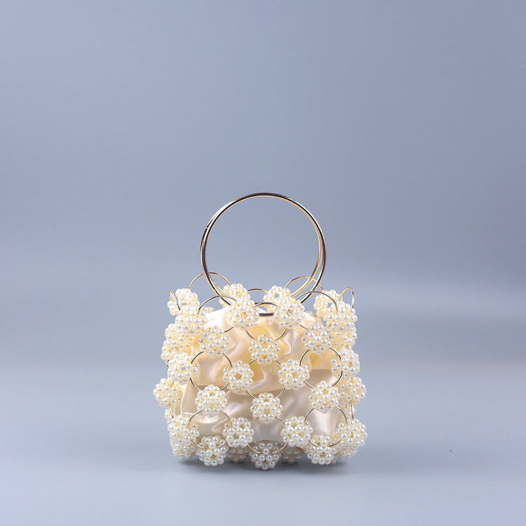 Aurette Pearl Evening Bag (White)