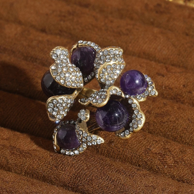 Orchid Empress Antique Ring