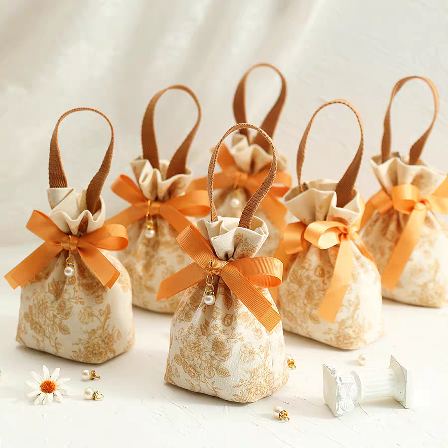 Toile Gift Pouch (Yellow)