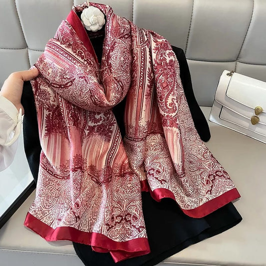 Crimson Tapestry Silk Stole