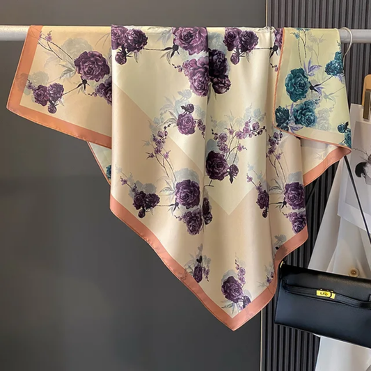 Teff Double Sided Silk Scarf (90x90cms)