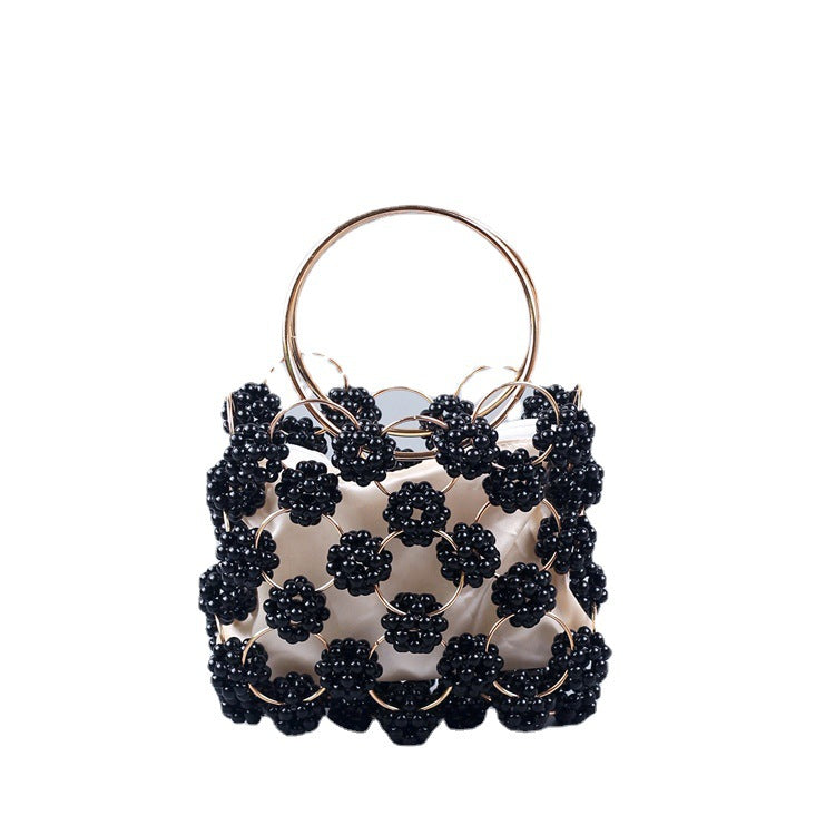 Aurette Pearl Evening Bag (Black)
