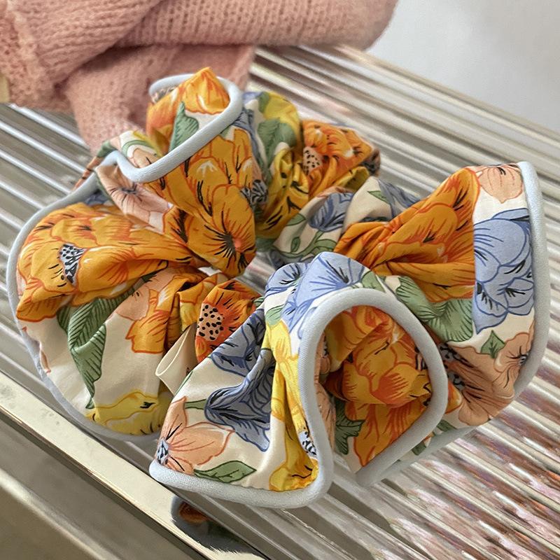 Floral Fabric Scrunchie