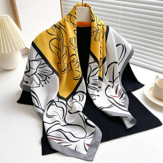 Felt  Silk Scarf (90x90cms)