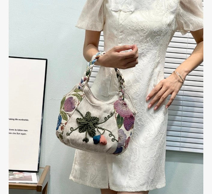 Ophelia Bohemian Handbag (Forest)
