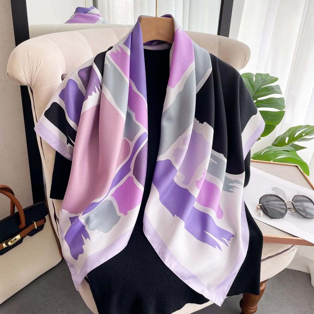 Aria Silk Scarf (90 × 90 cm) fashion accessory