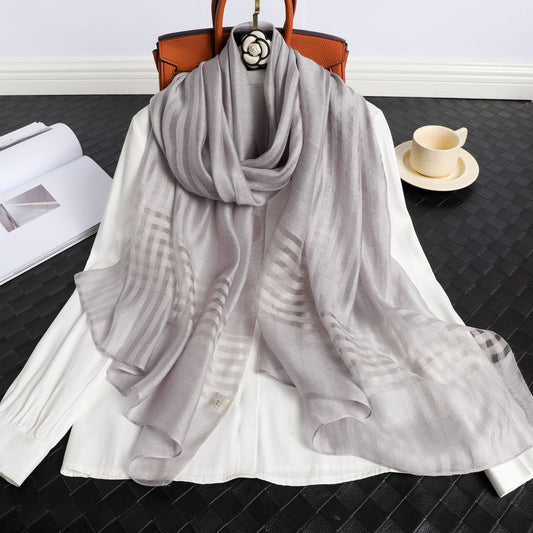 Cinnara Steel Premium Silk Stole