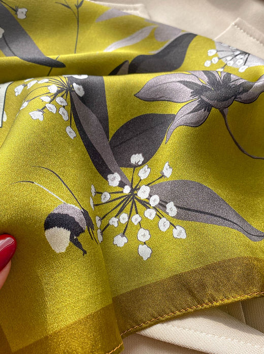 Oasis Square 100% Silk Scarf