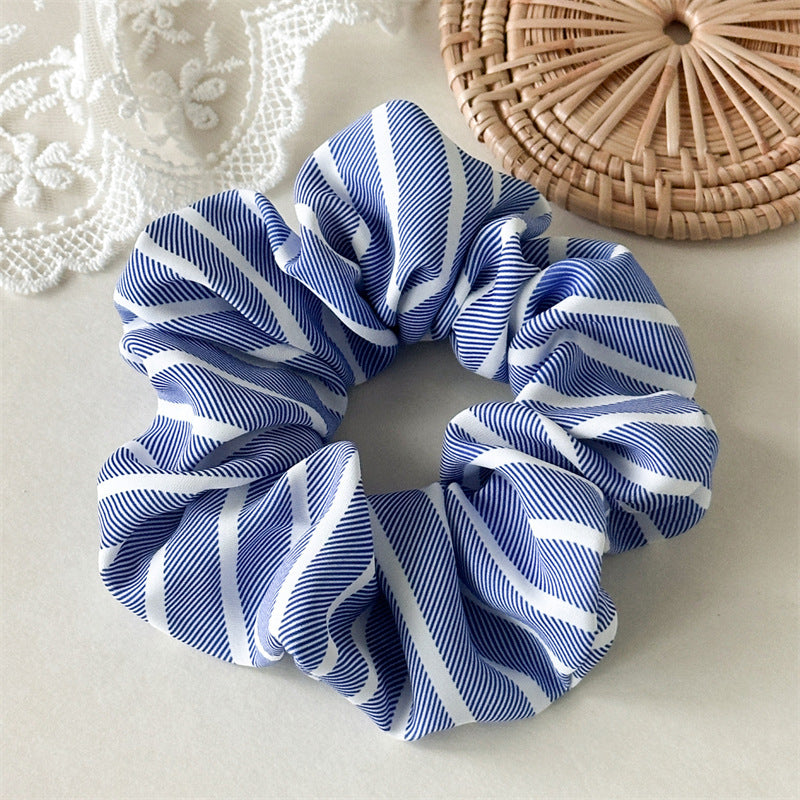 Blue Pattern Scrunchie