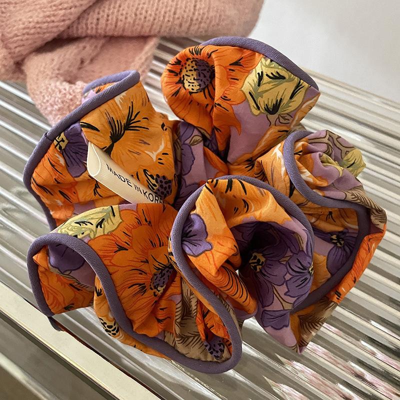 Floral Fabric Scrunchie