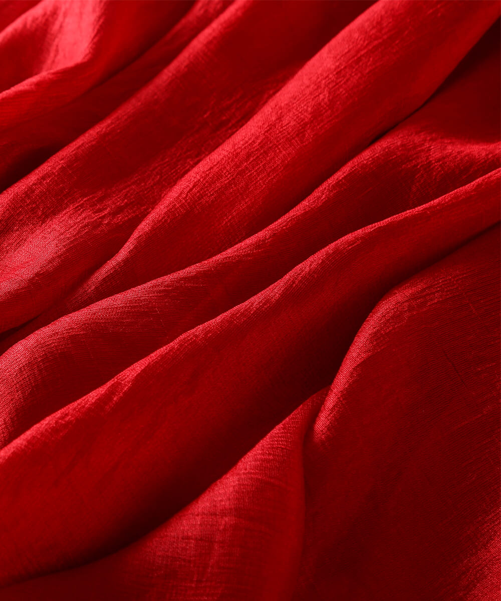 Classic Red Silk linen Stole