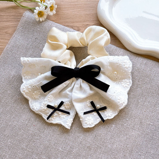 Ivory Lace Scrunchie