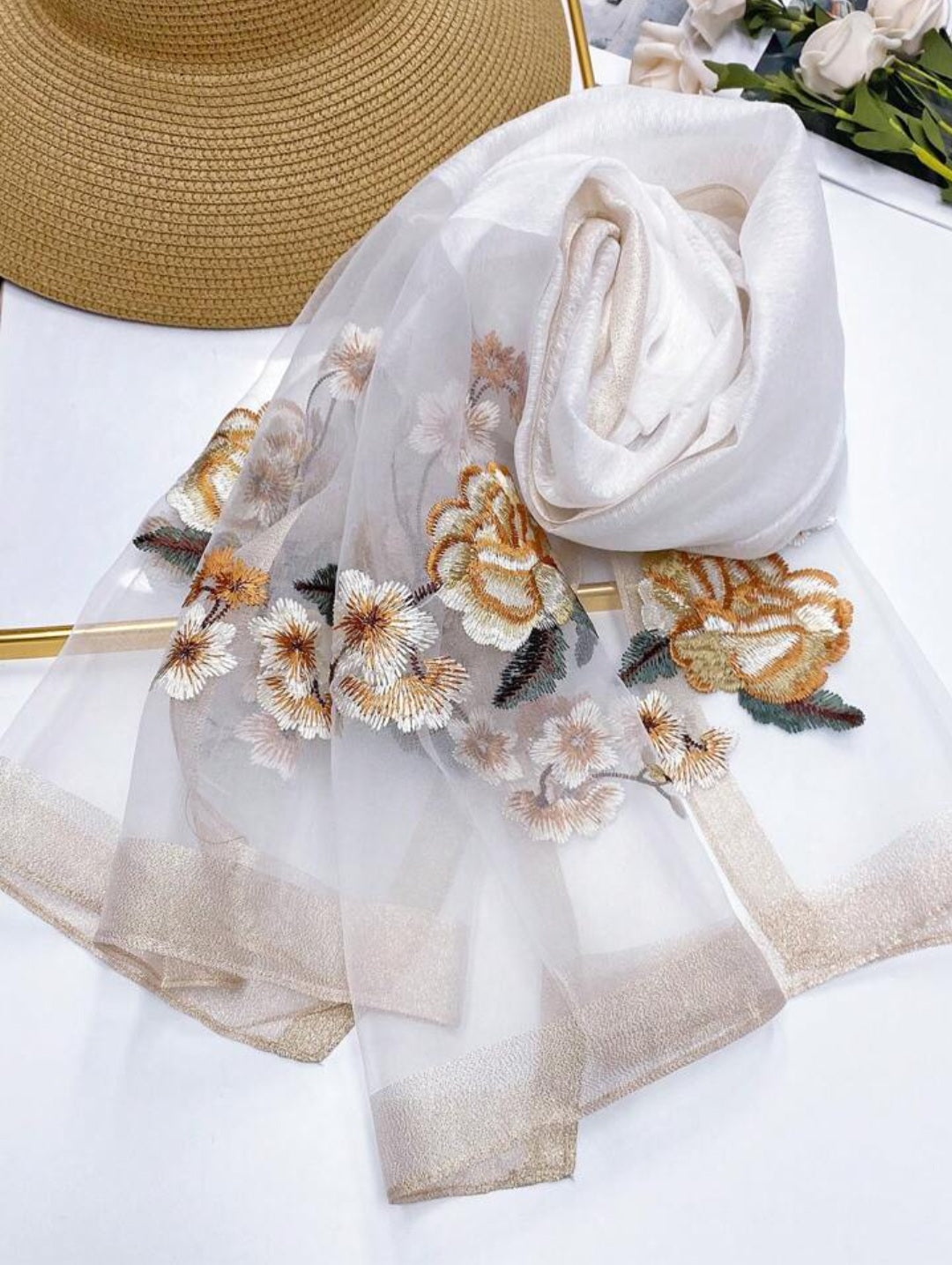 Prestige White Premium Scarf