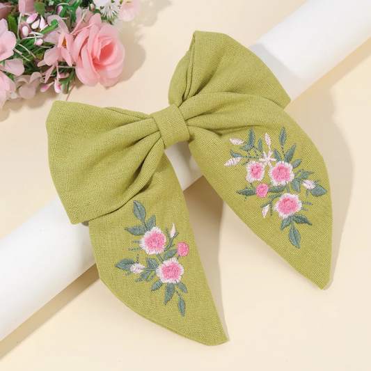 Boutique Embroidered Side Pin