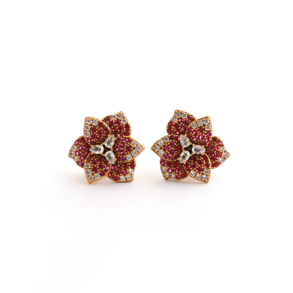Aurora Rose Antique Earrings