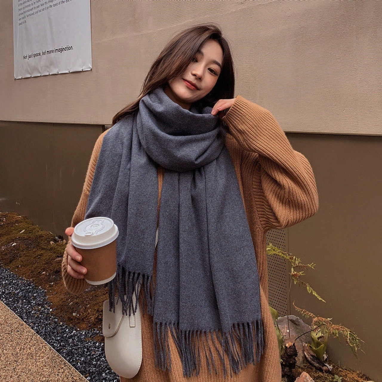 Seren Winter Shawl (Cobalt)