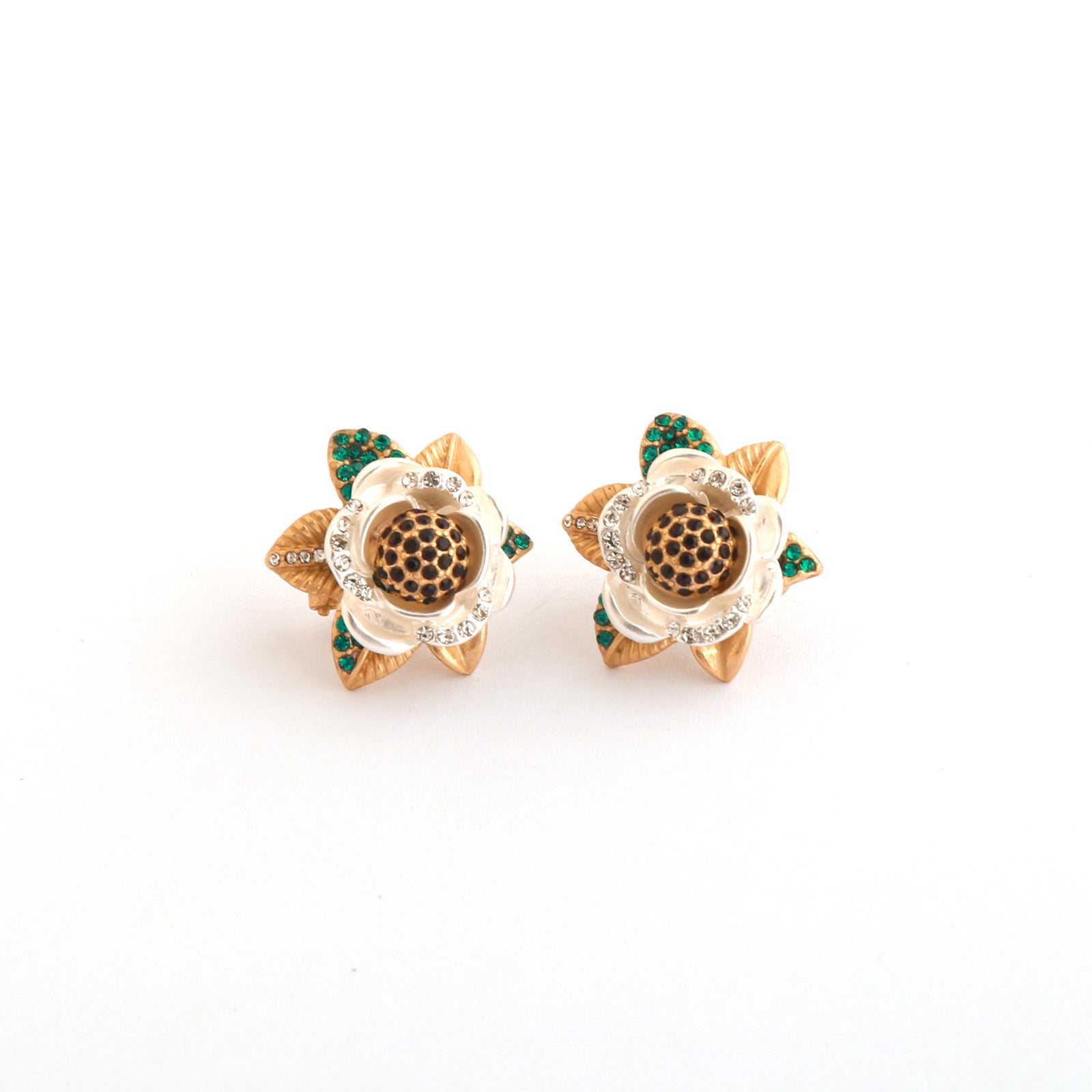 Golden Daisy Antique Earrings