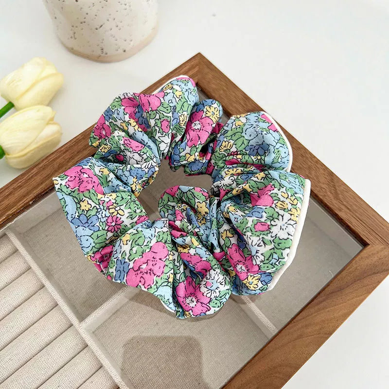 Floral Fabric Scrunchie