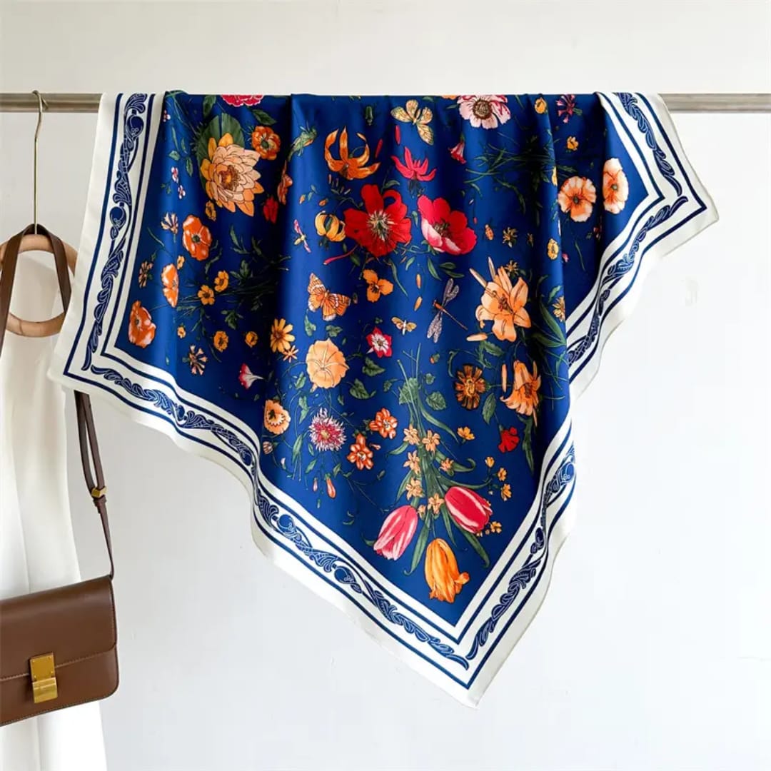 Zari Silk Scarf (90 × 90 cm) fashion accessory