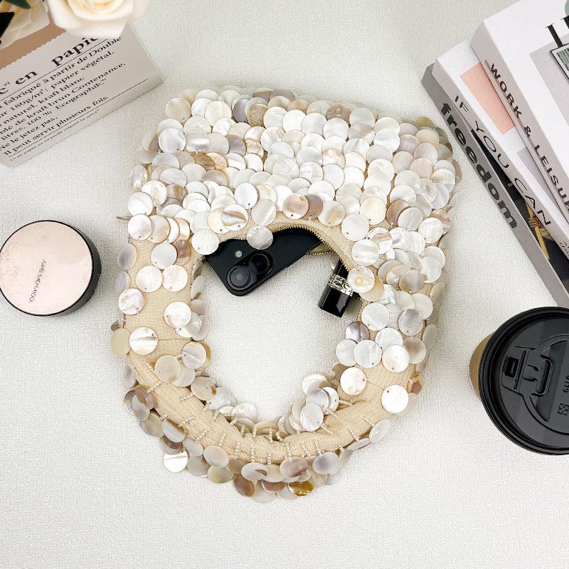 Shell Cascade Mother Of Pearl Evening Bag