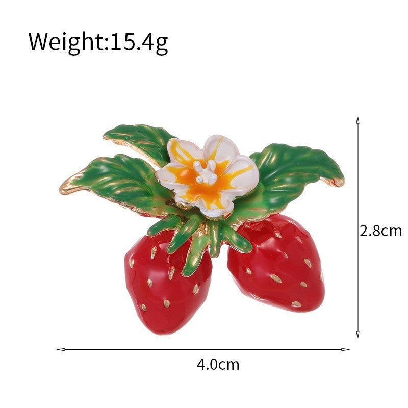 Strawelle Enamel Brooch