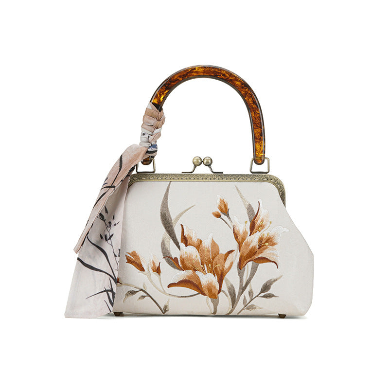 Aloura Embroidered Handbag