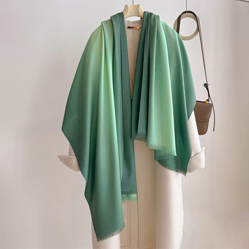 Elaris Fern Gradient Light Cashmere Shawl