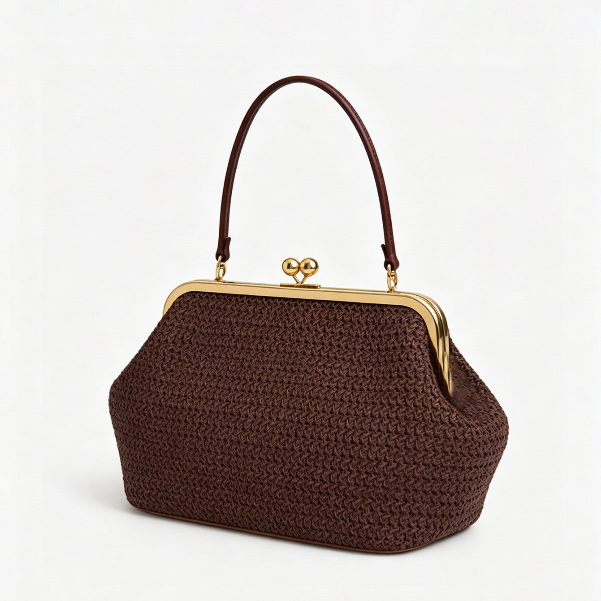 Amaris Straw Evening Bag (Brown)