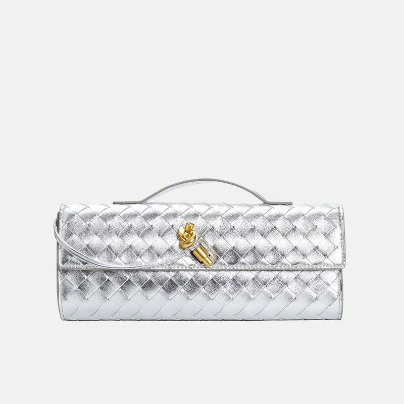 Andrea Genuine Leather Bag (Silver)