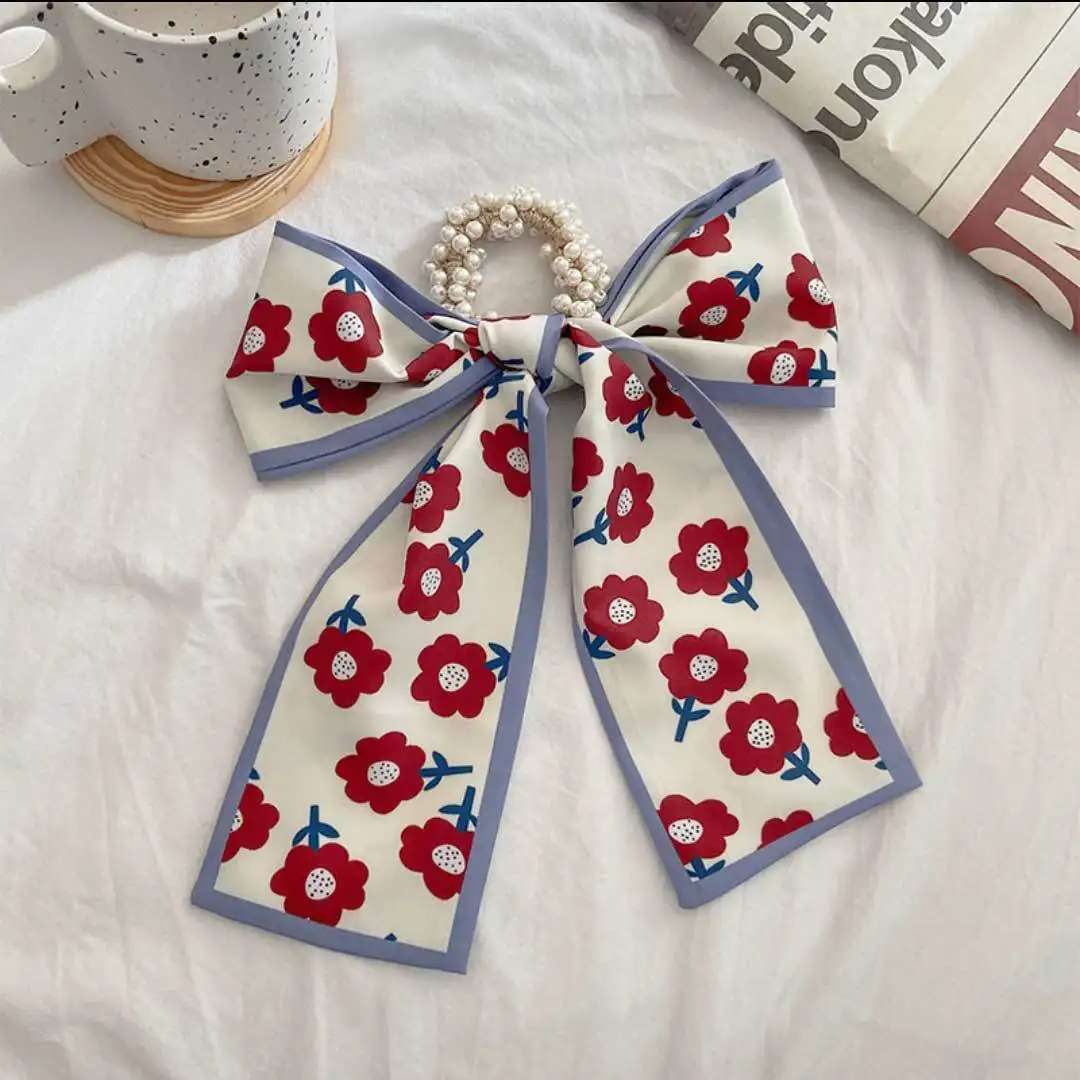 Orla Hair Tie (Red Flower)