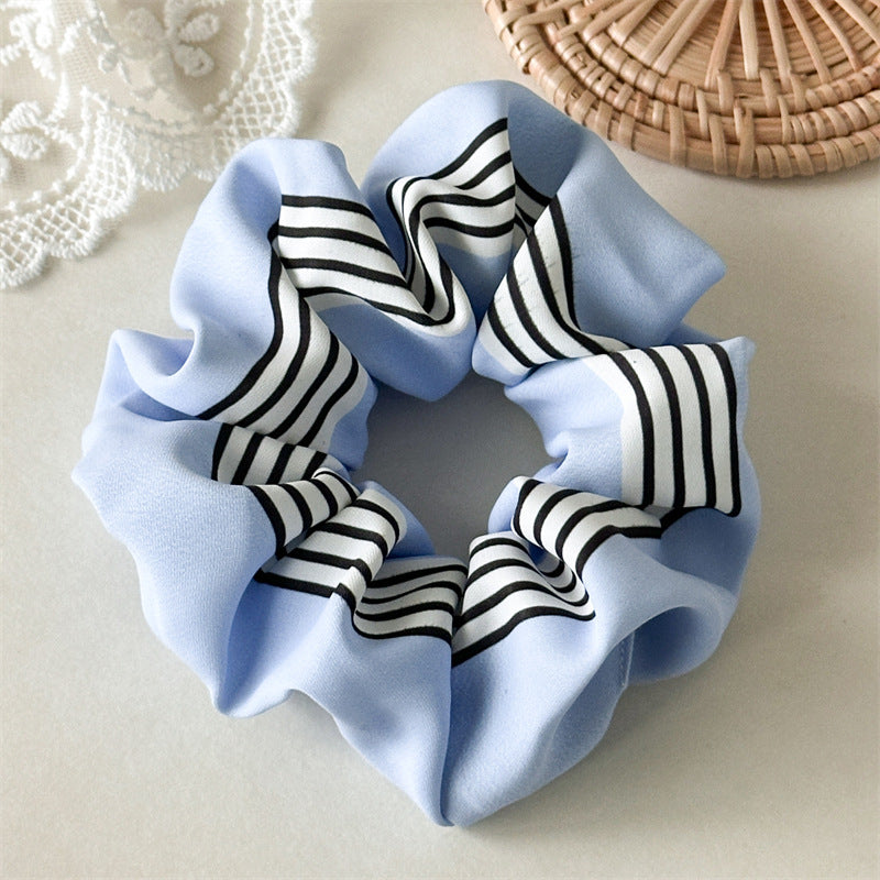 Blue Pattern Scrunchie