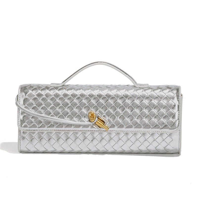 Andrea Vegan Leather Bag (Silver)