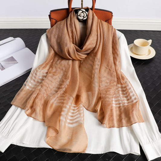Cinnara Caramel Premium Silk Stole