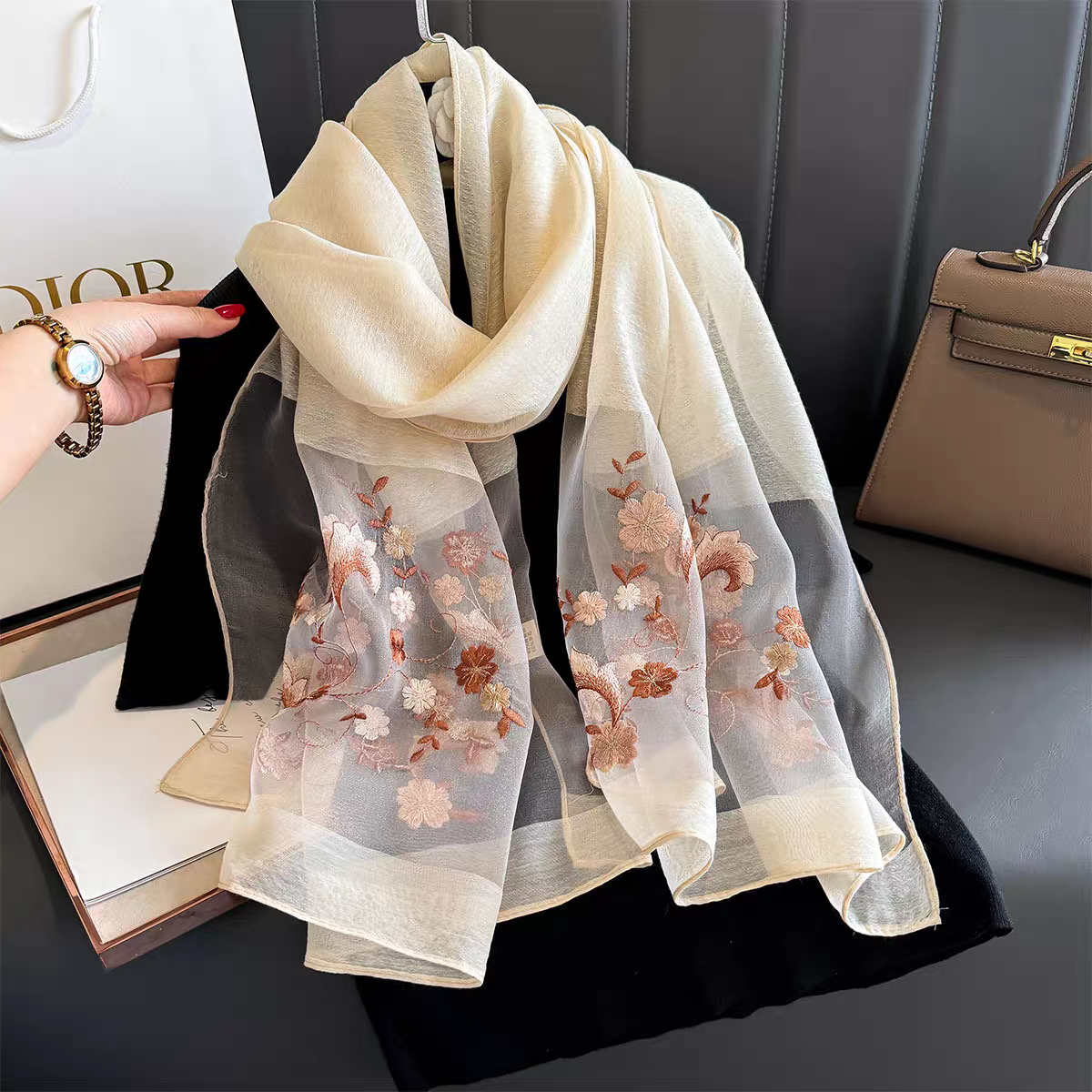 Patrician Legacy Embroidered Silk Stole
