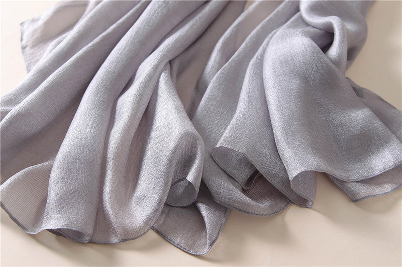 Grey Silk Linen Stole