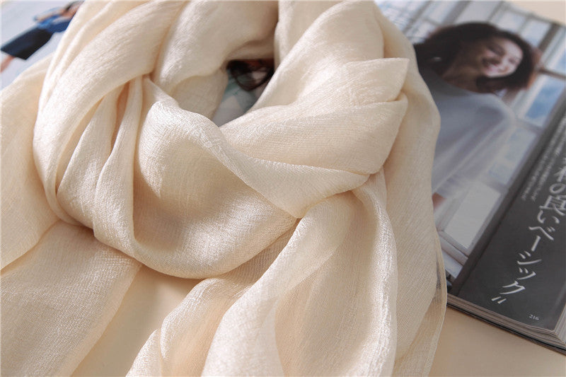 Off White Silk Linen stole