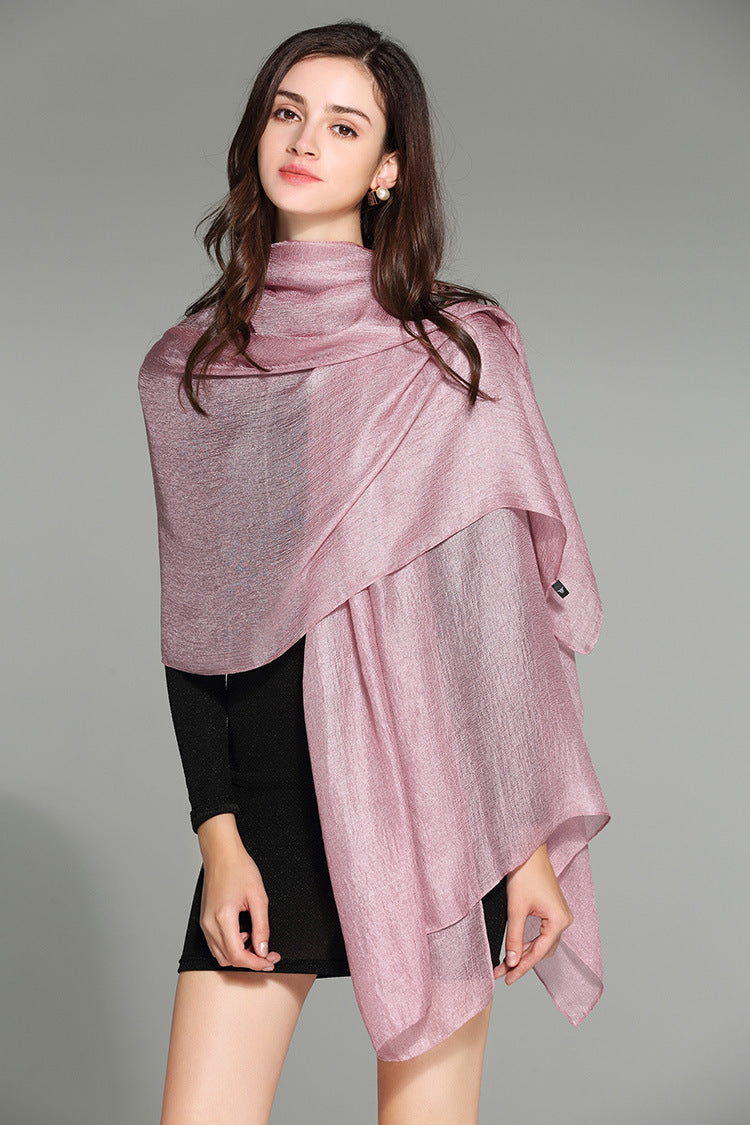 Pastle Purple Silk Linen stole