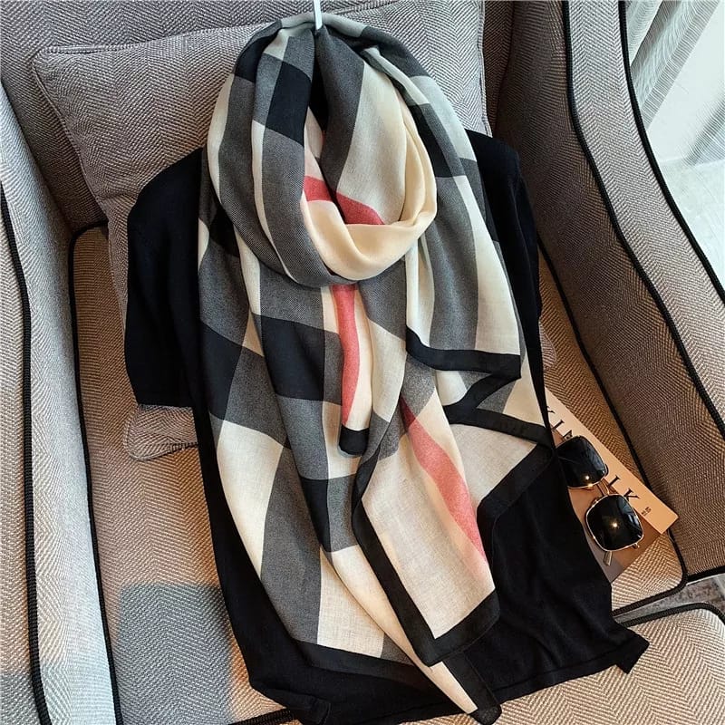 Formal Checks Cotton Stole fashion accessory