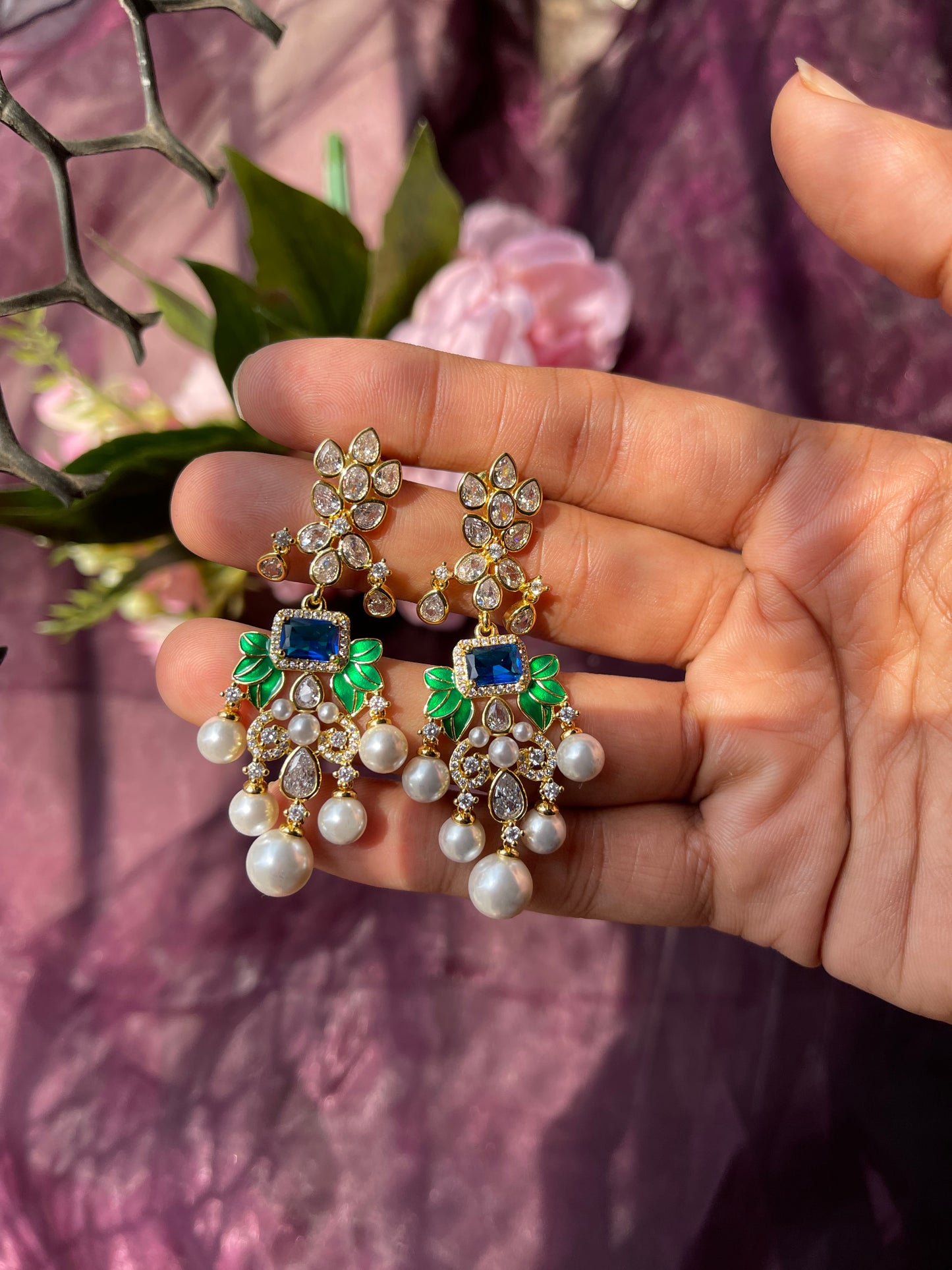 Fusion Kundan Earrings