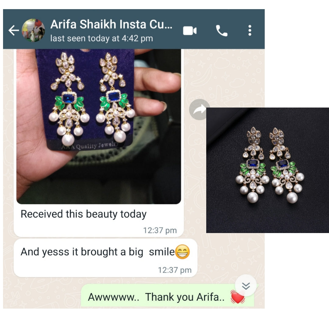 Fusion Kundan Earrings